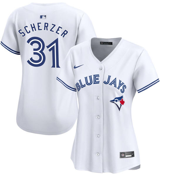 Womens Toronto Blue Jays #31 Max Scherzer Nike White Home Limited Player Jersey